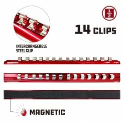 Powerbuilt 1/2 in. Drive Magnetic Aluminum Socket Holder - 941123 -Powerbuilt Tools Store Online 941123 03