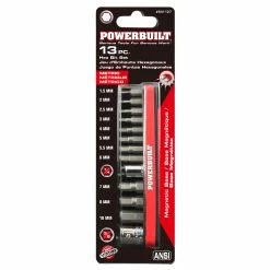Powerbuilt 13 Piece Metric Hex Screwdriver Bit Set with Magnetic Bit Holder -Powerbuilt Tools Store Online 941127 04