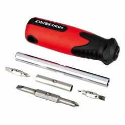 Powerbuilt 9 In 1 Screwdriver W/ Double Inj Handle - 941162