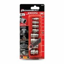 Powerbuilt 8 Piece Zeon Metric Socket Set for Damaged Bolts - 941322 -Powerbuilt Tools Store Online 941322 05