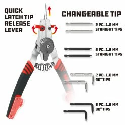 Powerbuilt Combination Switch Internal/External Snap Ring Pliers - 941336 -Powerbuilt Tools Store Online 941336 03