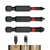 Powerbuilt 3 Piece Phillips Torsion Impact Screwdriver Countersink Bit Set - 941457