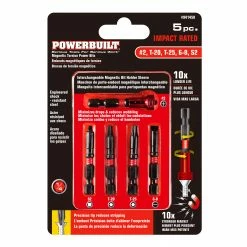Powerbuilt 5 Piece Torsion Impact Power Screwdriver Set with Magnetic Holder -Powerbuilt Tools Store Online 941458 54