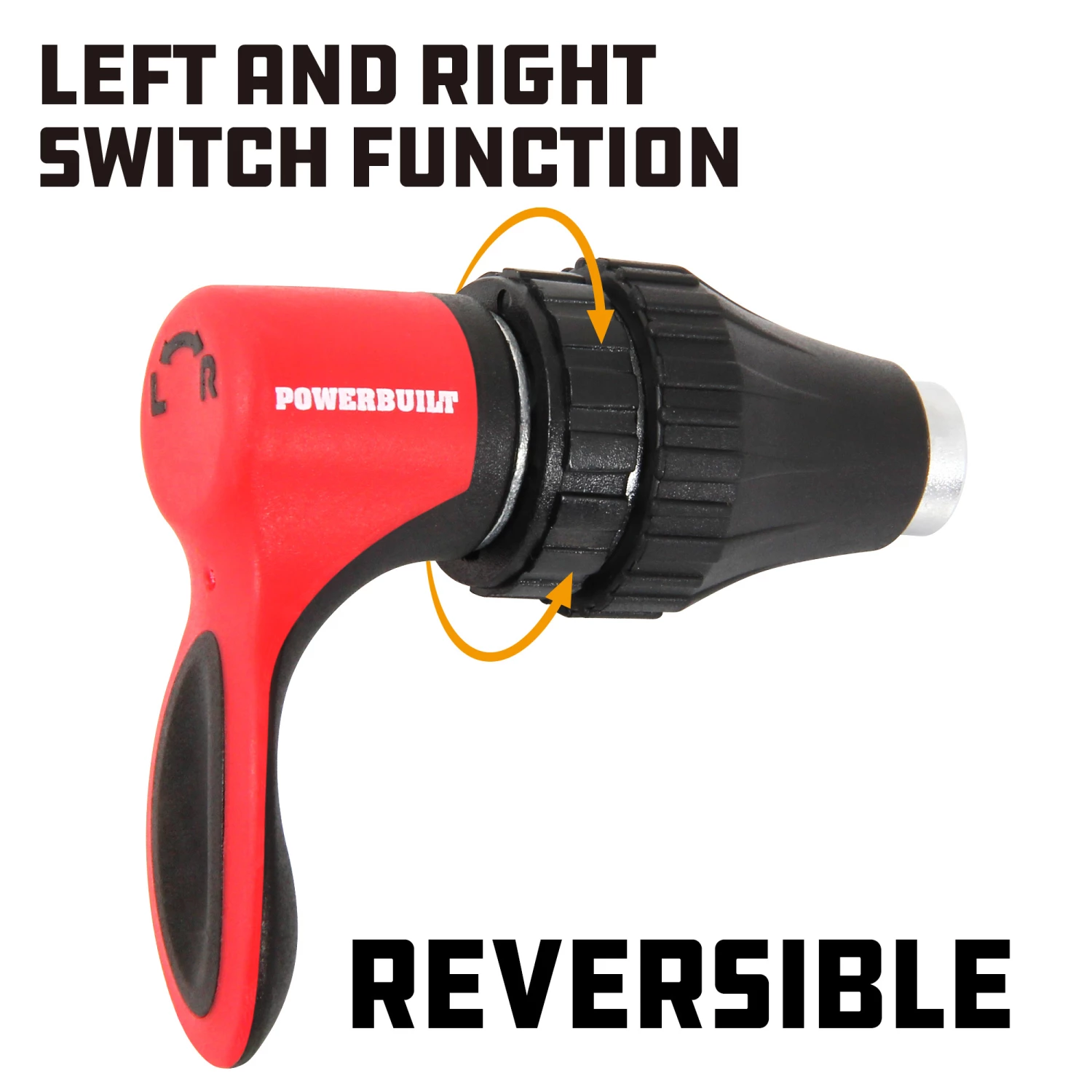 Powerbuilt L-Type Mini Ratcheting Bit Driver, Reversible Finger Ratchet 5 Powerbuilt L-Type Mini Ratcheting Bit Driver, Reversible Finger Ratchet - Image 5