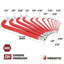 Powerbuilt 13 Pc. Jumbo SAE Long Ball End Hex Key Wrench Set, 5/64" to 3/4" 7 Powerbuilt 13 Pc. Jumbo SAE Long Ball End Hex Key Wrench Set, 5/64" to 3/4" -Powerbuilt Tools Store Online 941641 02