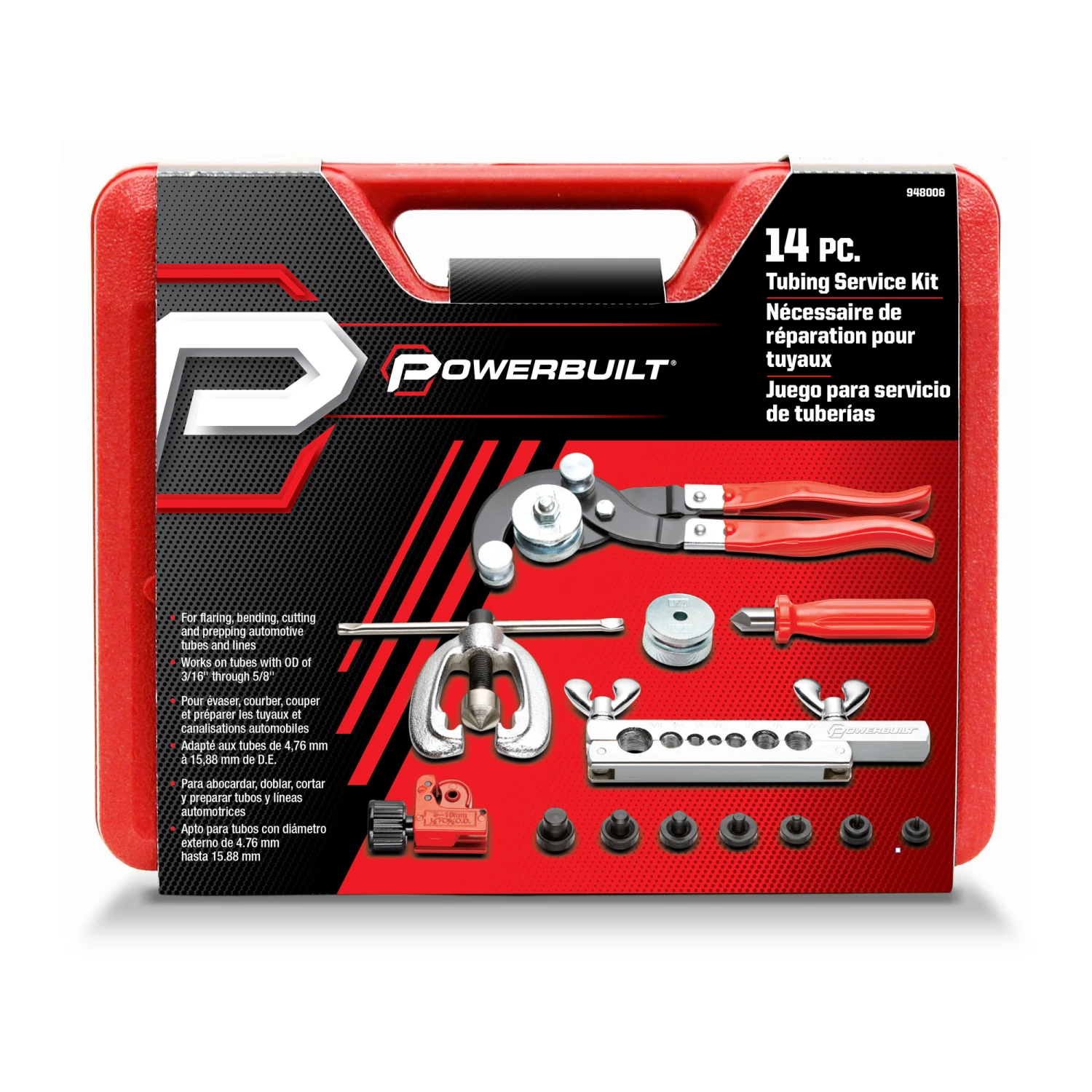 Powerbuilt 14 Piece Master Tubing Service Kit - 948006 5 Powerbuilt 14 Piece Master Tubing Service Kit - 948006 - Image 5