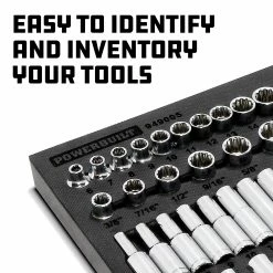 Powerbuilt 54 Piece Pro Tech 3/8 in. Dr. SAE & Metric Socket Set - 949005 -Powerbuilt Tools Store Online 949005 06