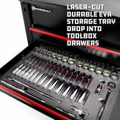 Powerbuilt Pro Tech 69 Piece 1/2-Inch Drive SAE/Metric Master Socket Set 10 Powerbuilt Pro Tech 69 Piece 1/2-Inch Drive SAE/Metric Master Socket Set -Powerbuilt Tools Store Online 949006 05