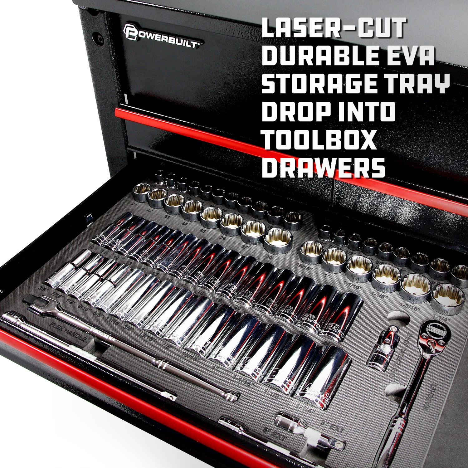 Powerbuilt Pro Tech 69 Piece 1/2-Inch Drive SAE/Metric Master Socket Set 4 Powerbuilt Pro Tech 69 Piece 1/2-Inch Drive SAE/Metric Master Socket Set - Image 4