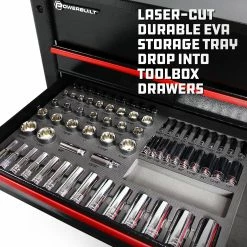 Powerbuilt Pro Tech 70 Pc. SAE 1/4 in, 3/8 in, and 1/2 in. Master Socket Set -Powerbuilt Tools Store Online 949007 04