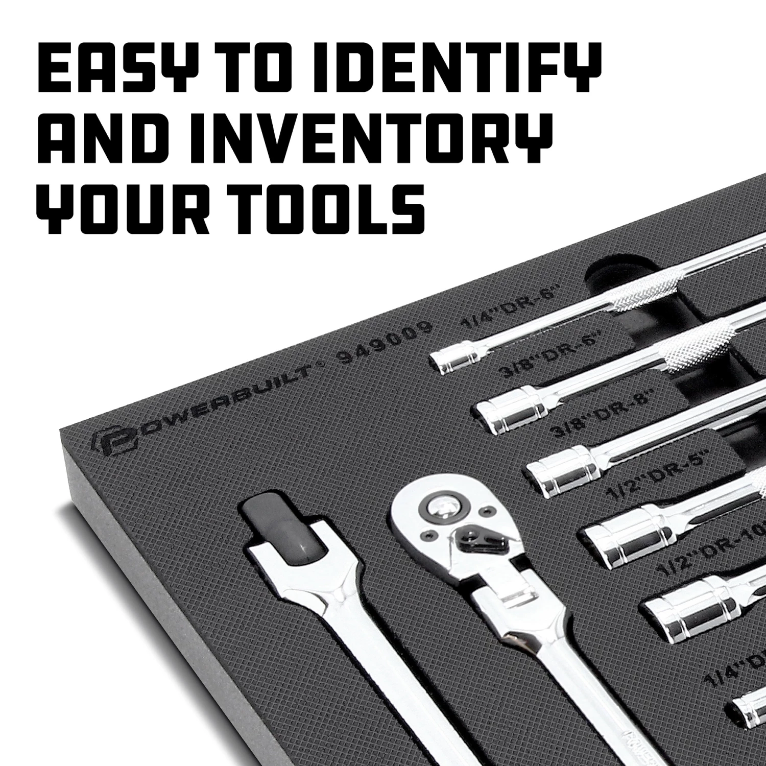 Powerbuilt Pro Tech 16 Pc. Ratchets & Socket Drive Tool Accessories Set - 949009 6 Powerbuilt Pro Tech 16 Pc. Ratchets & Socket Drive Tool Accessories Set - 949009 - Image 6