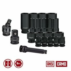 Powerbuilt 40 Piece 3/8 Inch Drive 6 Point SAE & Metric Pro Tech Impact Socket Set - 949011 9 Powerbuilt 40 Piece 3/8 Inch Drive 6 Point SAE & Metric Pro Tech Impact Socket Set - 949011 -Powerbuilt Tools Store Online 949011 03