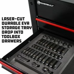 Powerbuilt 40 Piece 3/8 Inch Drive 6 Point SAE & Metric Pro Tech Impact Socket Set - 949011 10 Powerbuilt 40 Piece 3/8 Inch Drive 6 Point SAE & Metric Pro Tech Impact Socket Set - 949011 -Powerbuilt Tools Store Online 949011 04