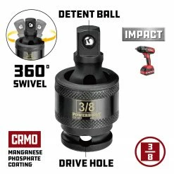 Powerbuilt 40 Piece 3/8 Inch Drive 6 Point SAE & Metric Pro Tech Impact Socket Set - 949011 12 Powerbuilt 40 Piece 3/8 Inch Drive 6 Point SAE & Metric Pro Tech Impact Socket Set - 949011 -Powerbuilt Tools Store Online 949011 06