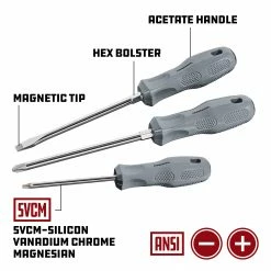 Powerbuilt Pro Tech 17 Piece Master Screwdriver Kit, Deluxe Acetate Handle 8 Powerbuilt Pro Tech 17 Piece Master Screwdriver Kit, Deluxe Acetate Handle -Powerbuilt Tools Store Online 949017 03