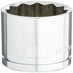 Powerbuilt 642006 1/2" Dr. 12 Pt. SAE Standard Socket, 15/16"