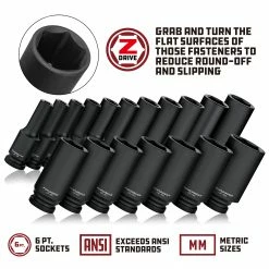 Powerbuilt 1/2 Inch Drive x 23 MM 6 Point Deep Impact Socket - 647290 7 Powerbuilt 1/2 Inch Drive x 23 MM 6 Point Deep Impact Socket - 647290 -Powerbuilt Tools Store Online b016sejtg2.pt02