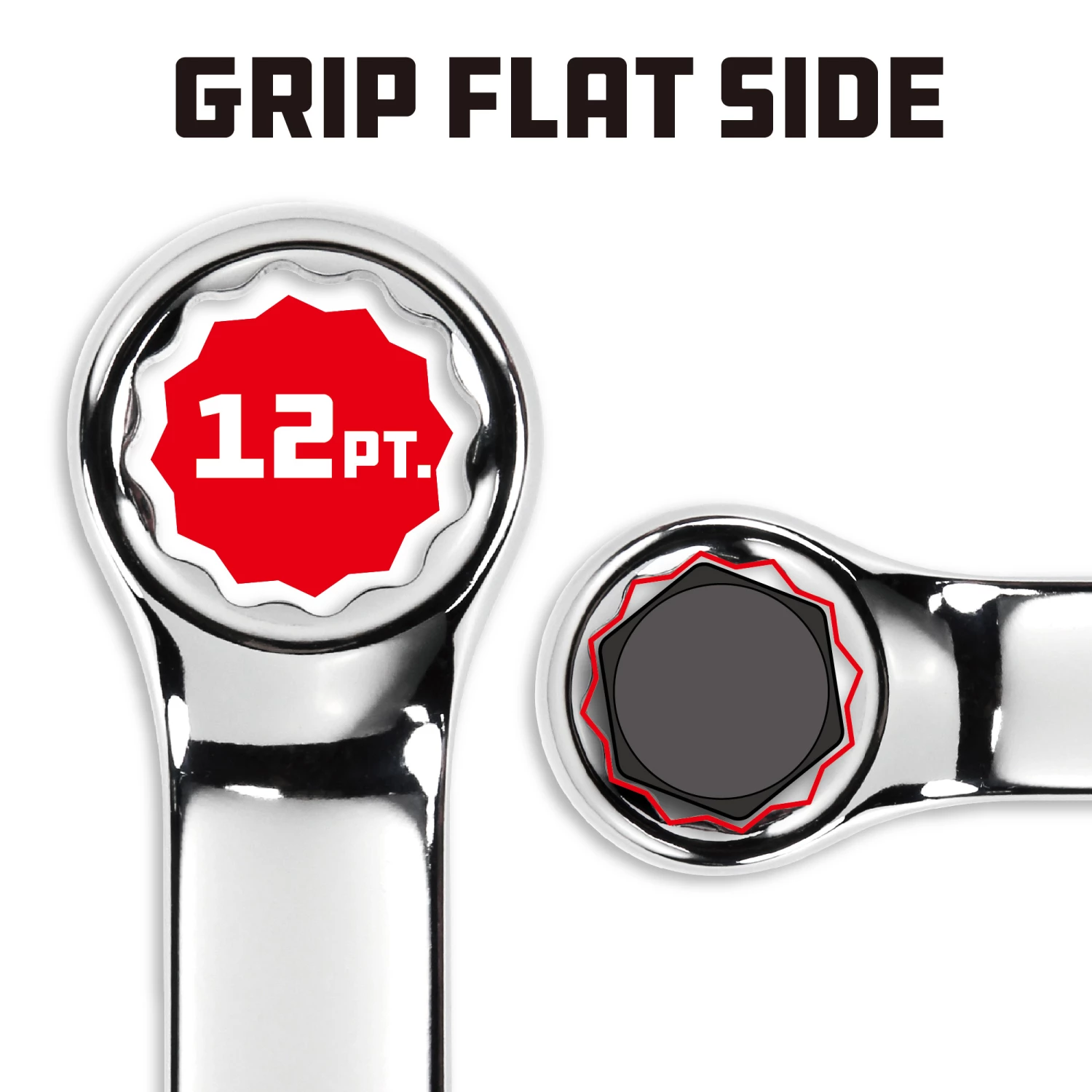 Powerbuilt 1 Inch Fully Polished Long Pattern SAE Combination Wrench - 640480 3 Powerbuilt 1 Inch Fully Polished Long Pattern SAE Combination Wrench - 640480 - Image 3