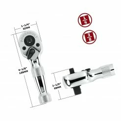 Powerbuilt 1/4" x 3/8" Drive Stubby Dual Head Ratchet Wrench -Powerbuilt Tools Store Online prod 25949760212