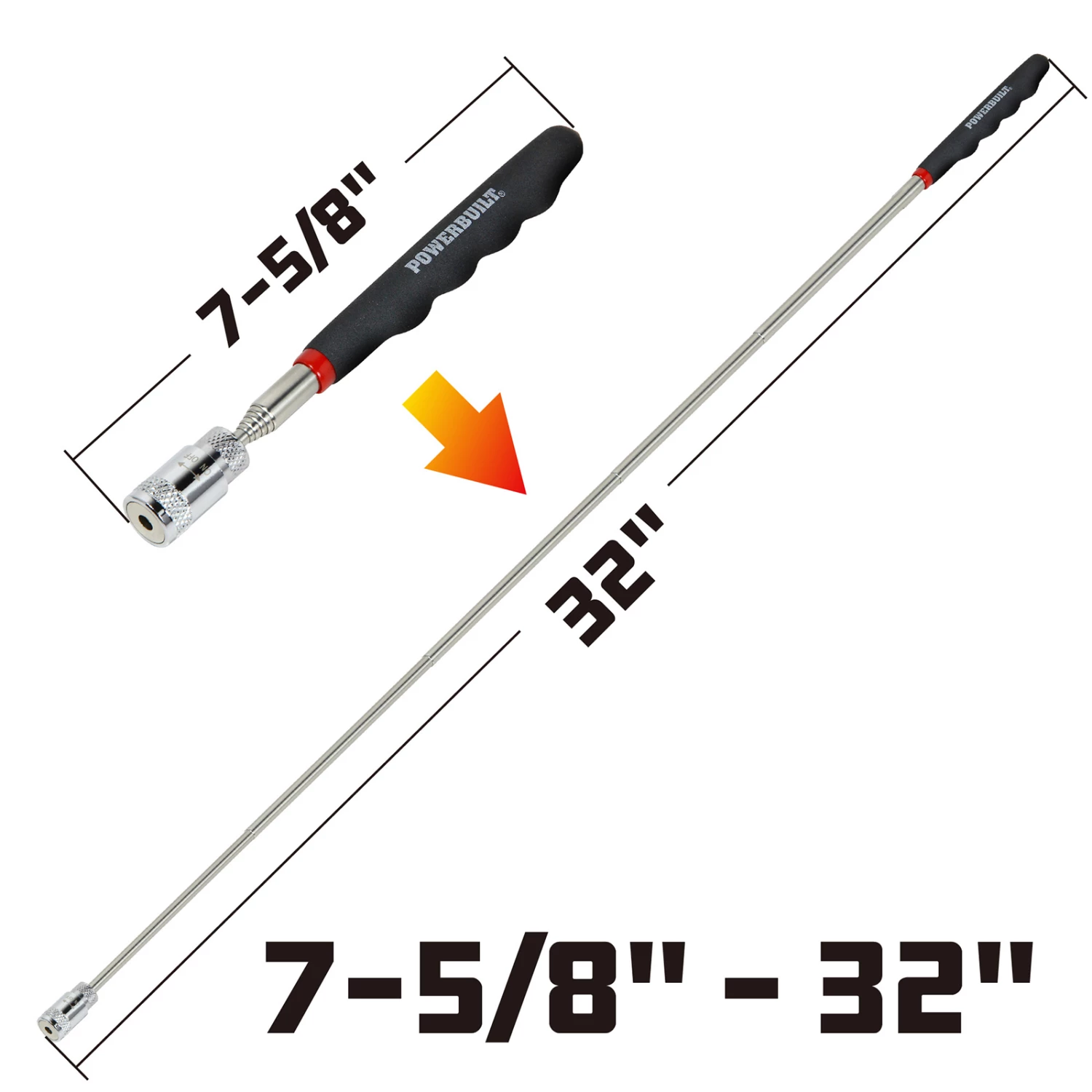 Powerbuilt 8lb Lighted Magnetic Pick Up Tool 4 Powerbuilt 8lb Lighted Magnetic Pick Up Tool - Image 4