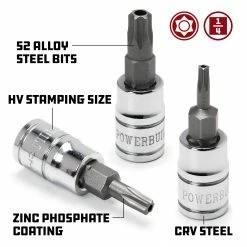 Powerbuilt 1/4 in. Drive T30 Tamper Proof Torx Bit Socket - 648503 -Powerbuilt Tools Store Online tamper20star 6pt 1 2